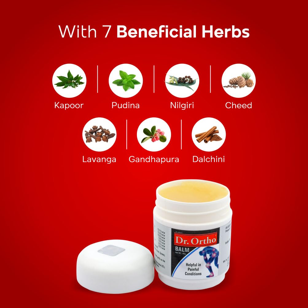 Dr Ortho Balm (40gm, Pack of 2) – 100% Ayurvedic For Joint Pain , Pain Relief