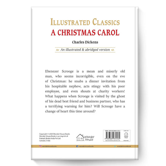 A Christmas Carol: Illustrated Abridged Children Classics English Novel With Review Questions (Hardback) Book