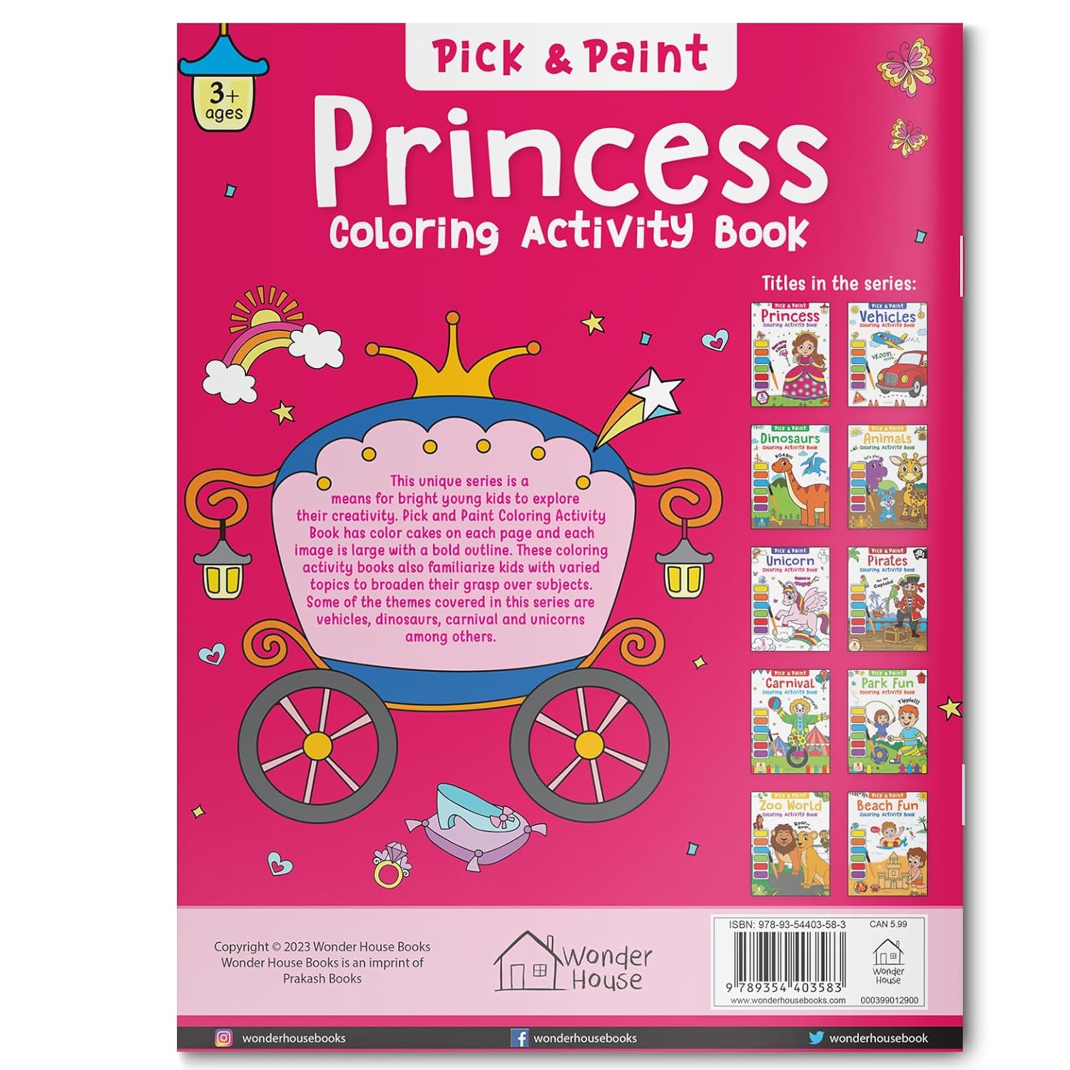 Pick and Paint Coloring Activity Book For Kids: Princess Paperback – Coloring Book