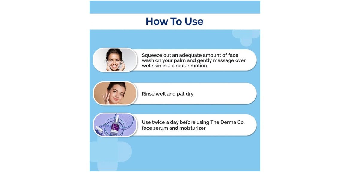 The Derma Co 1% Salicylic Acid Gel Face Wash with Salicylic Acid & Witch Hazel for Active Acne - 100 ml