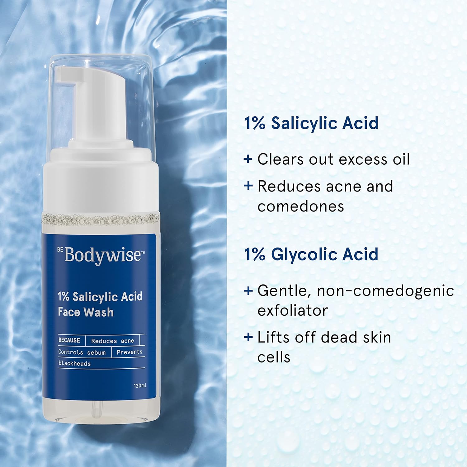 BeBodywise 1% Salicylic Acid Face Wash - 120 ml