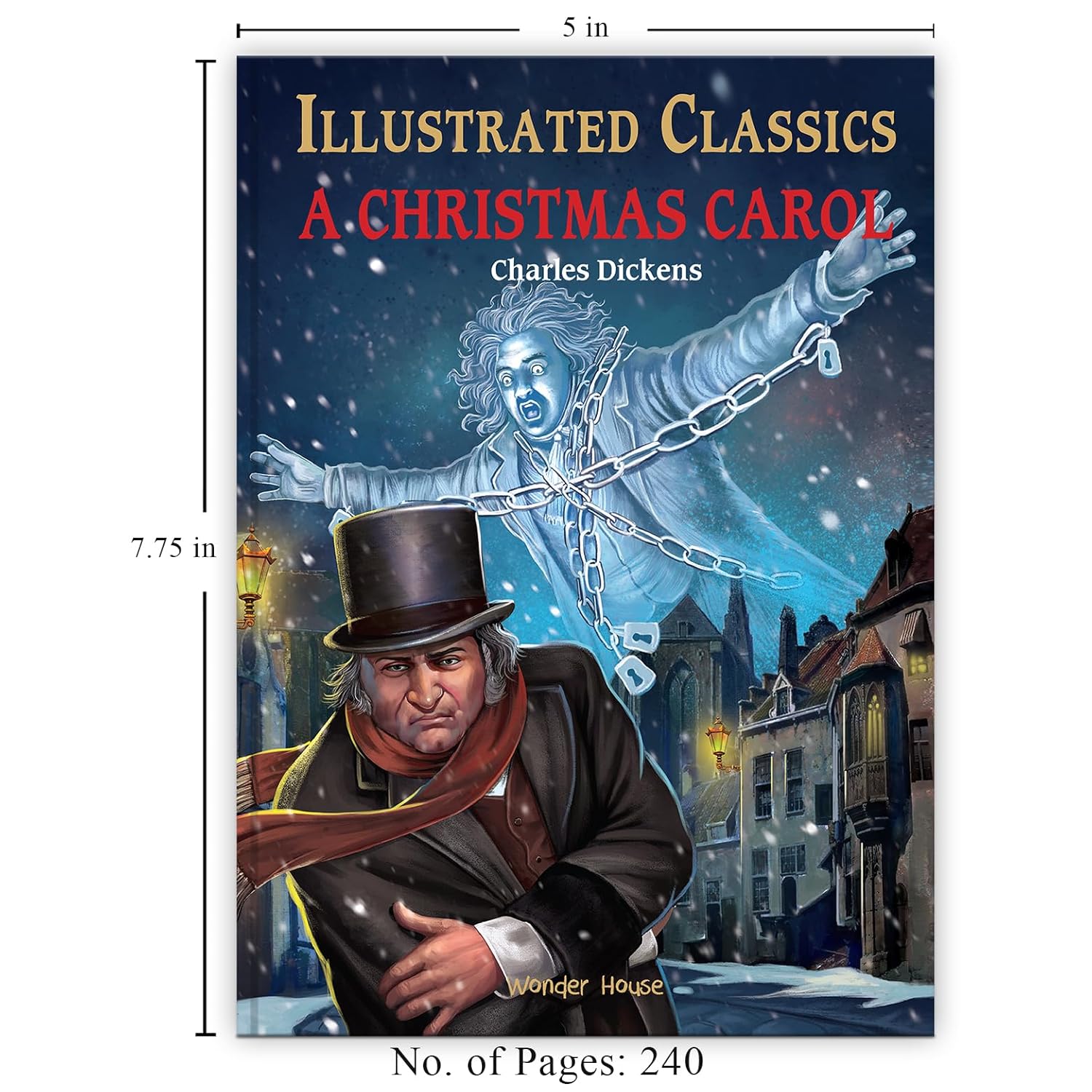 A Christmas Carol: Illustrated Abridged Children Classics English Novel With Review Questions (Hardback) Book