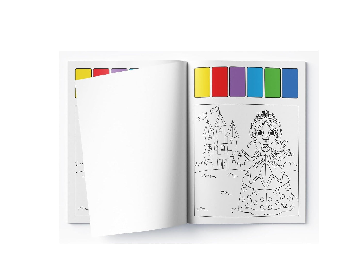 Pick and Paint Coloring Activity Book For Kids: Princess Paperback – Coloring Book