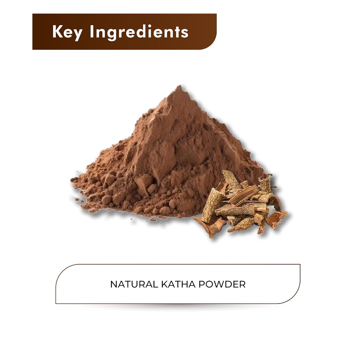 H&C Herbal Ingredients Expert Natural Katha Powder, 227g – Black For hair conditioning and coloring