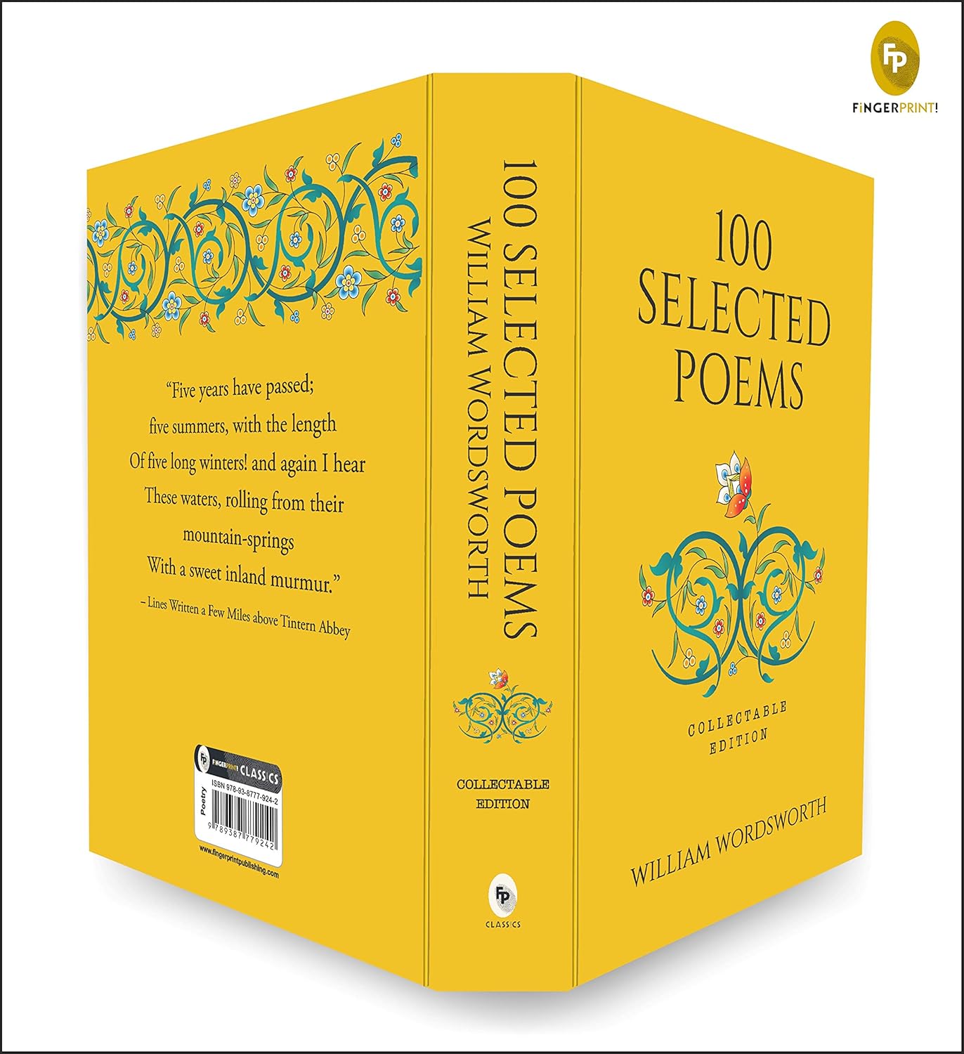 100 Selected Poems By William Wordsworth | Hardcover Book