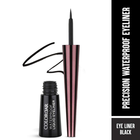 Colorbar Waterproof Opaque Liquid Eyeliner Opaque Finish - Black, 2.5ml (Pack of 2)