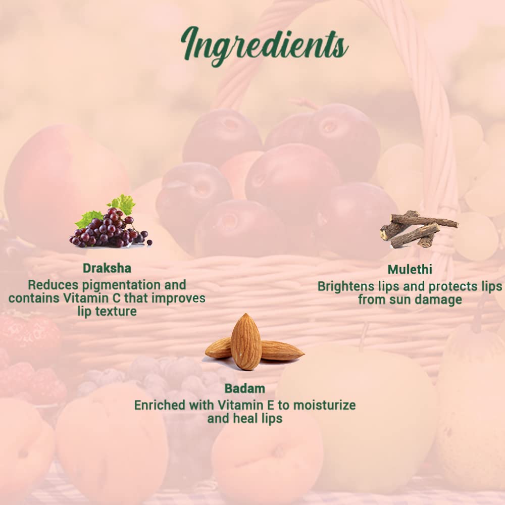 Biotique Bio Fruit Whitening/Brightening Lip Balm, 12g For Moisturized lips, lightened lip tone
