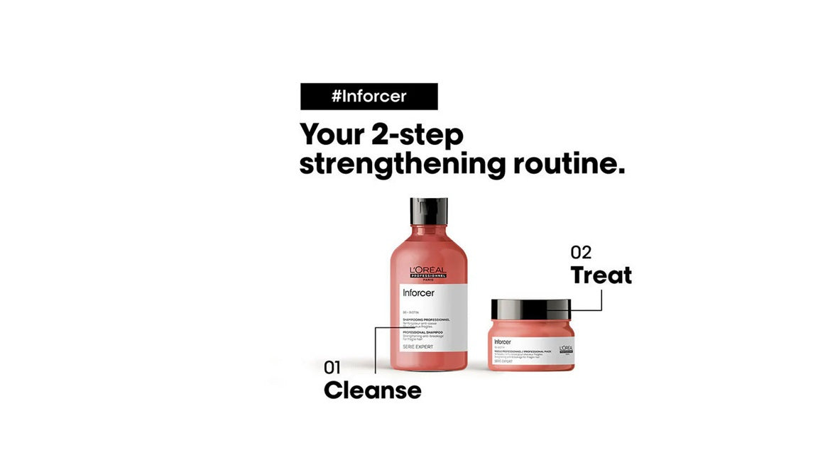 L'Oreal Professionnel Inforcer Strengthening Shampoo & Hair Mask Combo - 300ml + 250ml