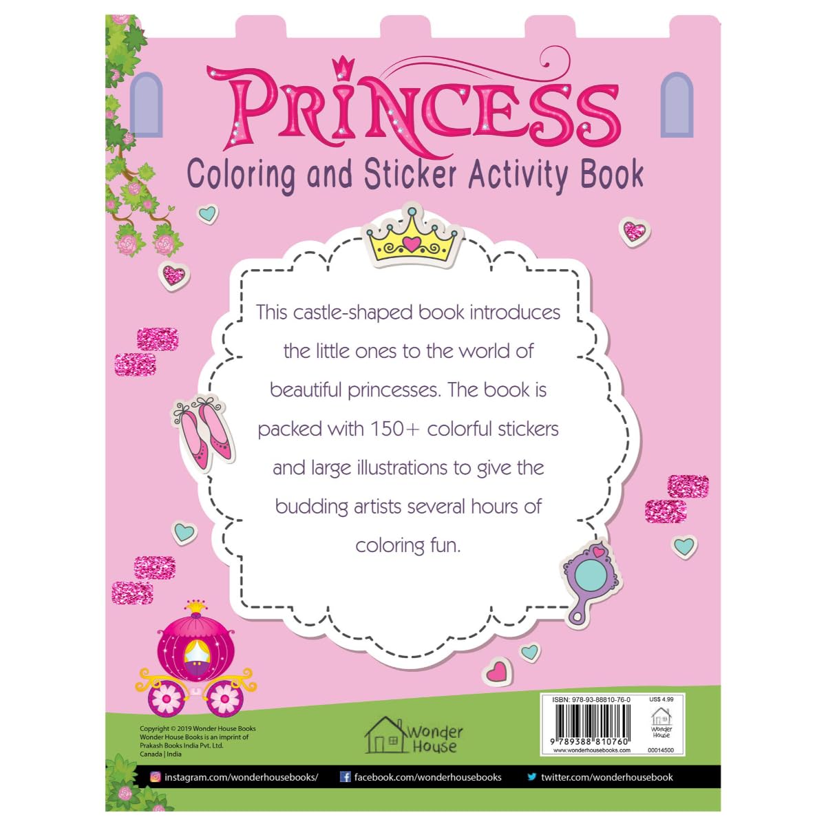 Princesses - Coloring and Sticker Activity Book (With 150+ Stickers) Hardcover