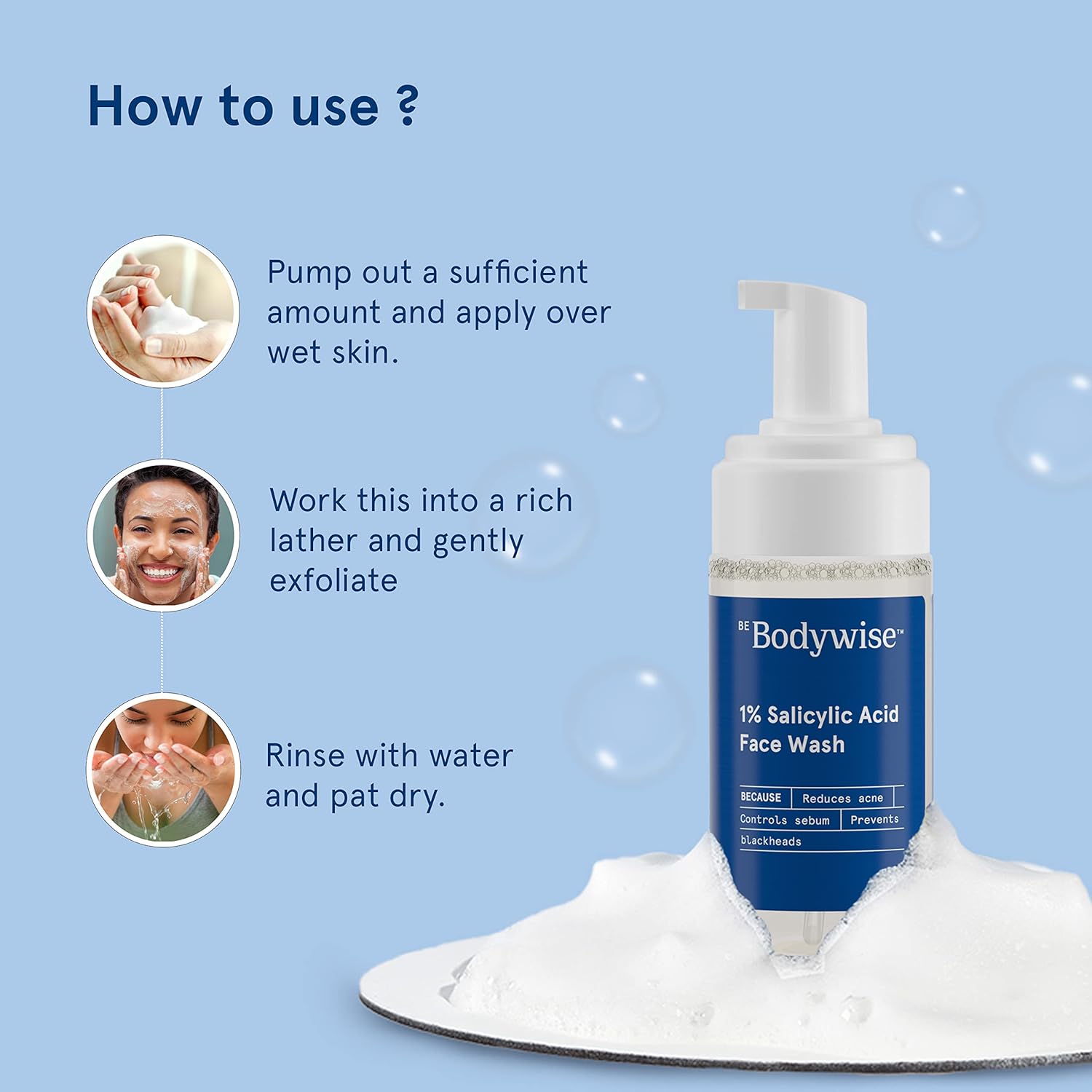 BeBodywise 1% Salicylic Acid Face Wash - 120 ml