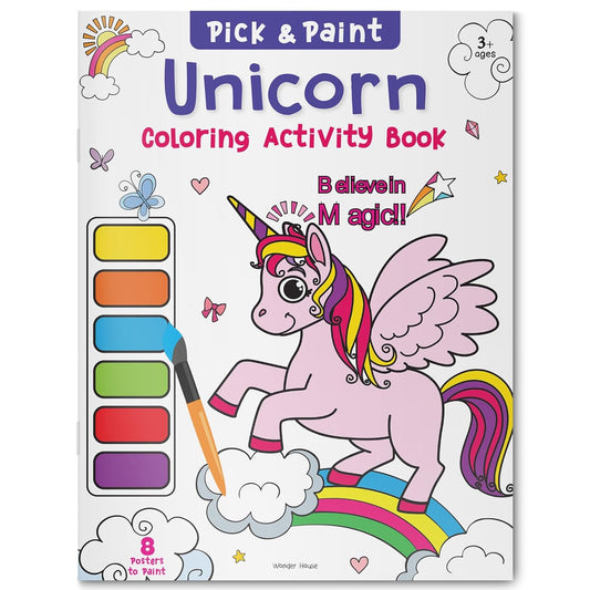Pick and Paint Coloring Activity Book For Kids: Unicorn Paperback – Coloring Book