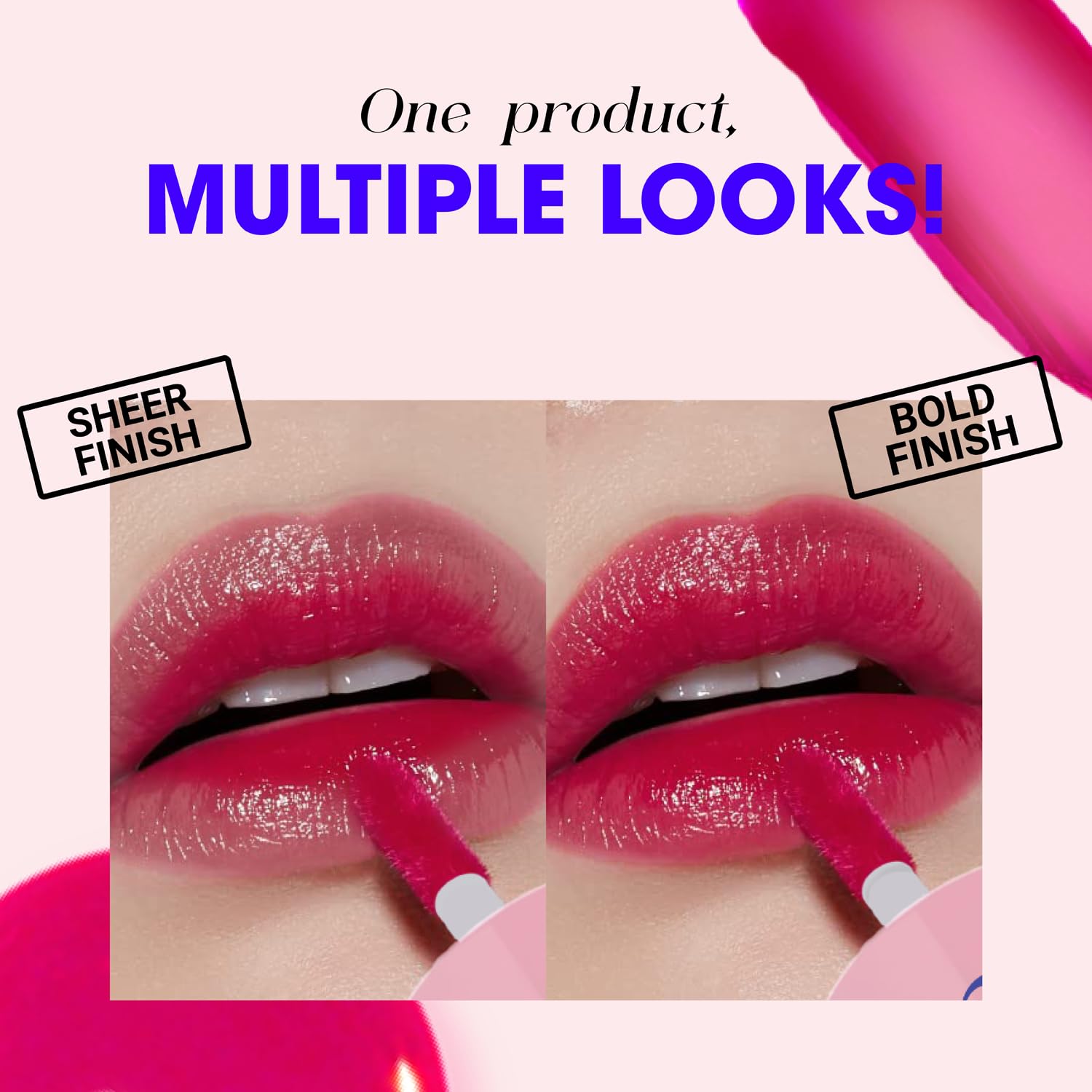 Blue Heaven Blush & Juicy Lip & Cheek Tint Infused with Pomegranate & Strawberry Extract | Multipurpose 3 in 1 Lip Tint | Long Lasting, Water Proof & Hydrating Liquid Blush, Berry Juice, 9ml