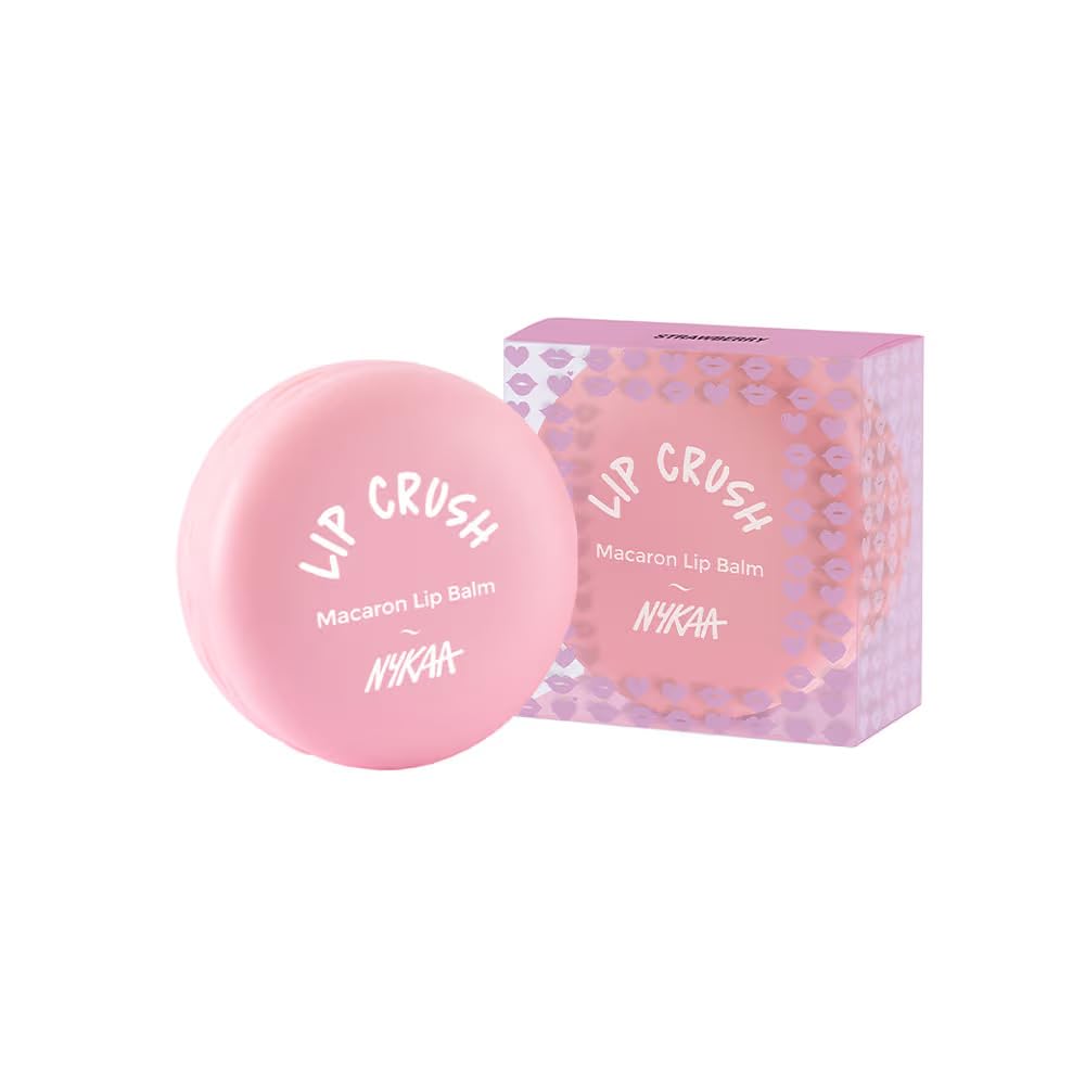 Nykaa Lip Crush Macaron Lip Balm - Strawberry (Pack Of 1)