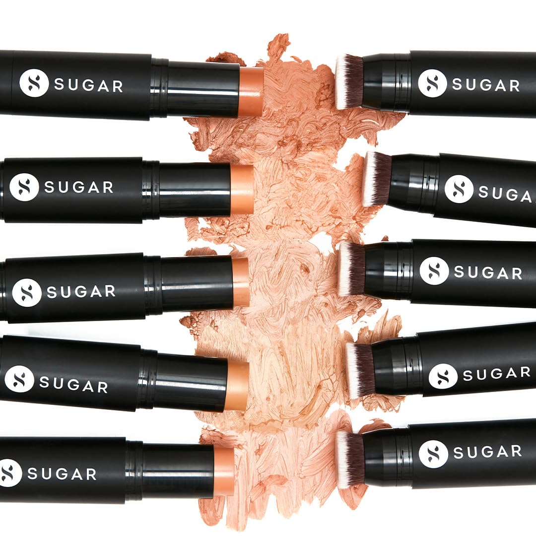SUGAR Cosmetics Ace Of Face Foundation Stick with In-Built Brush | Full Coverage Cream Foundation for Indian Skin | Matte Finish | Lasts 24 Hours | 12gm - 07 Vanilla Latte