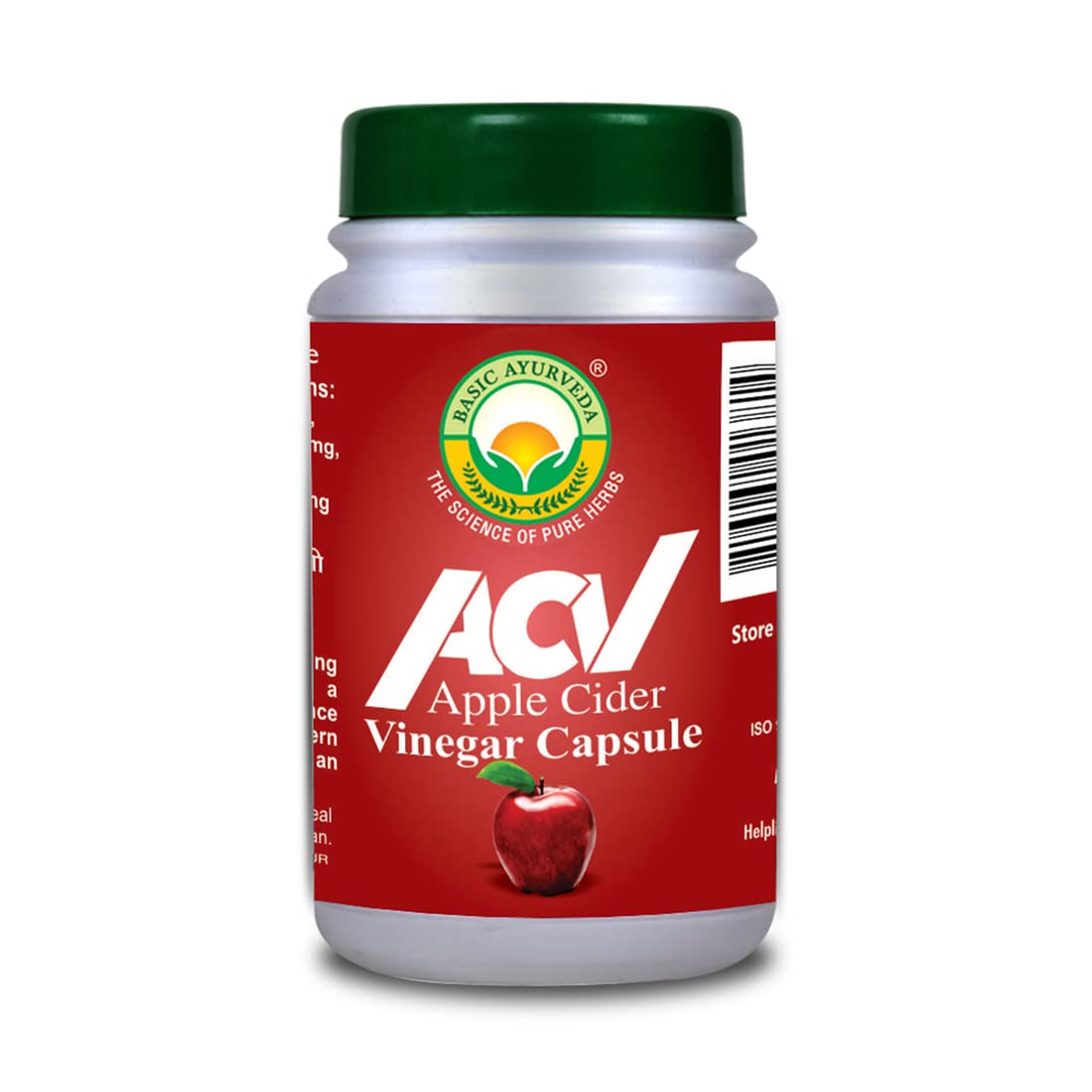 Basic Ayurveda Apple Cider Vinegar Capsule 40 Capsules For digestion, skin health, weight loss