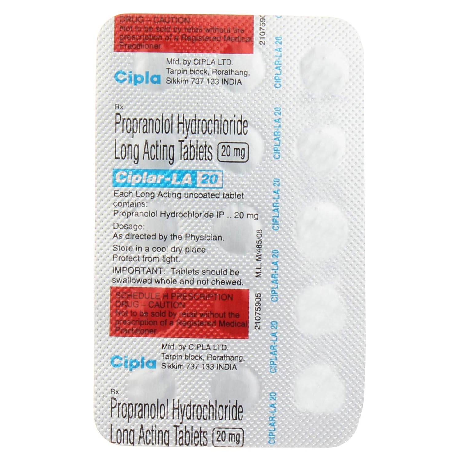 Ciplar-LA 20 Tablet – 15 Tablets