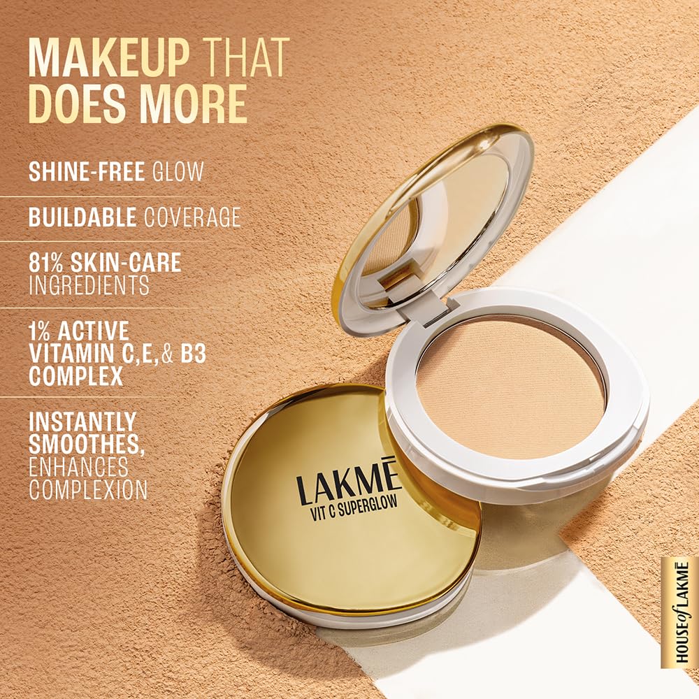 Lakme Superglow Vit C Compact Ivory10 8gm
