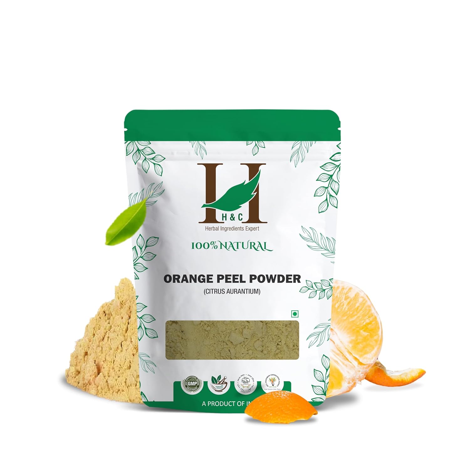 H&C Herbal Ingredients Orange Peel/Santra Chilka Powder – 227g – For Skin Whitening and As a Toner