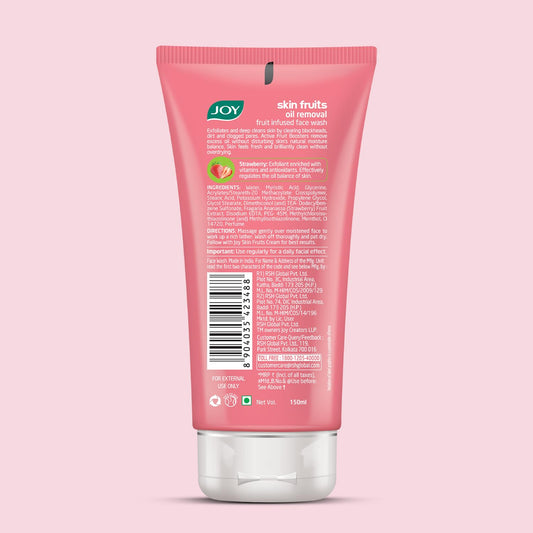 Joy Skin Fruits Strawberry Oil Removal Face Wash, 150ml
