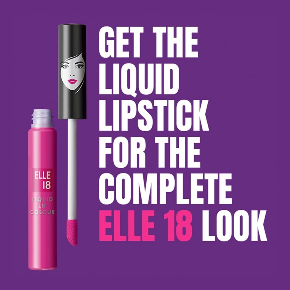 Elle 18 Eye Drama Kajal, Super Black, Smudgeproof & Waterproof, 0.35 G, Matte Finish Pencil (Pack Of 2)
