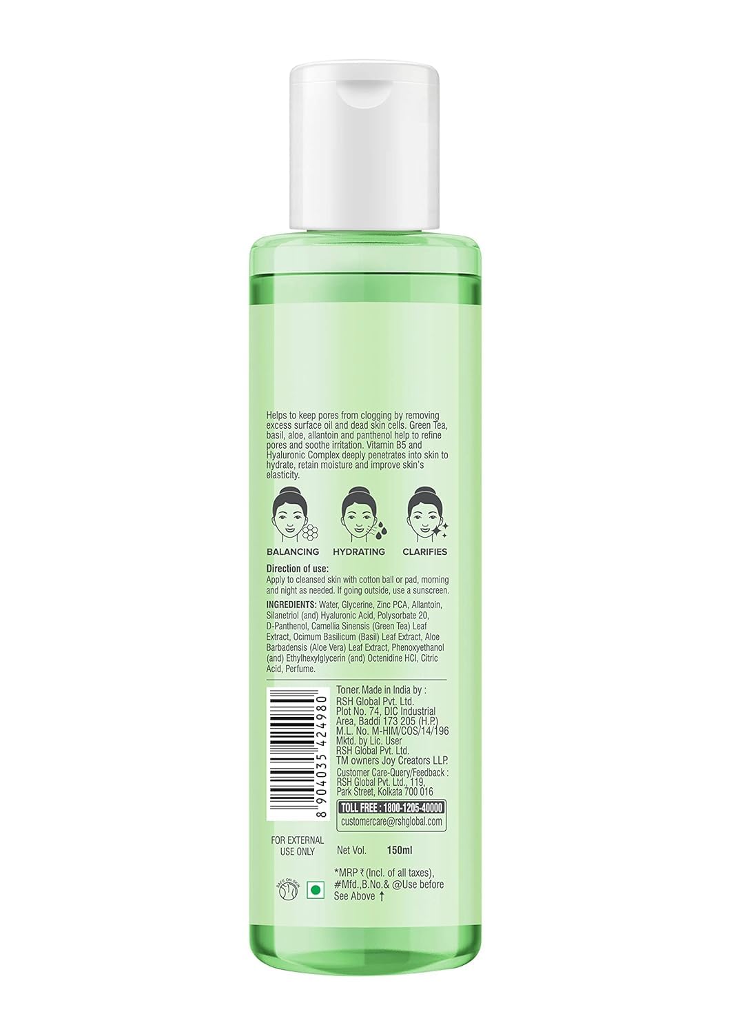 Joy Clarifying & Pore Minimizing Green Tea Face Toner (150ml)
