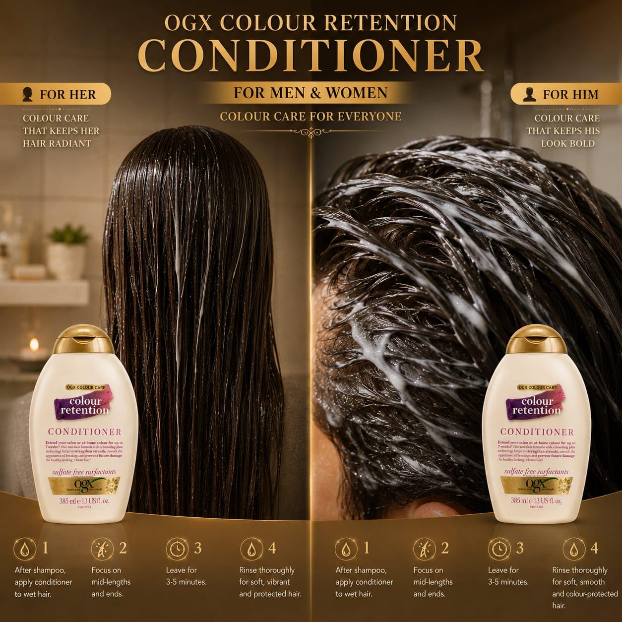 OGX Colour Retention Conditioner for Colour Treated Hair, 385ml