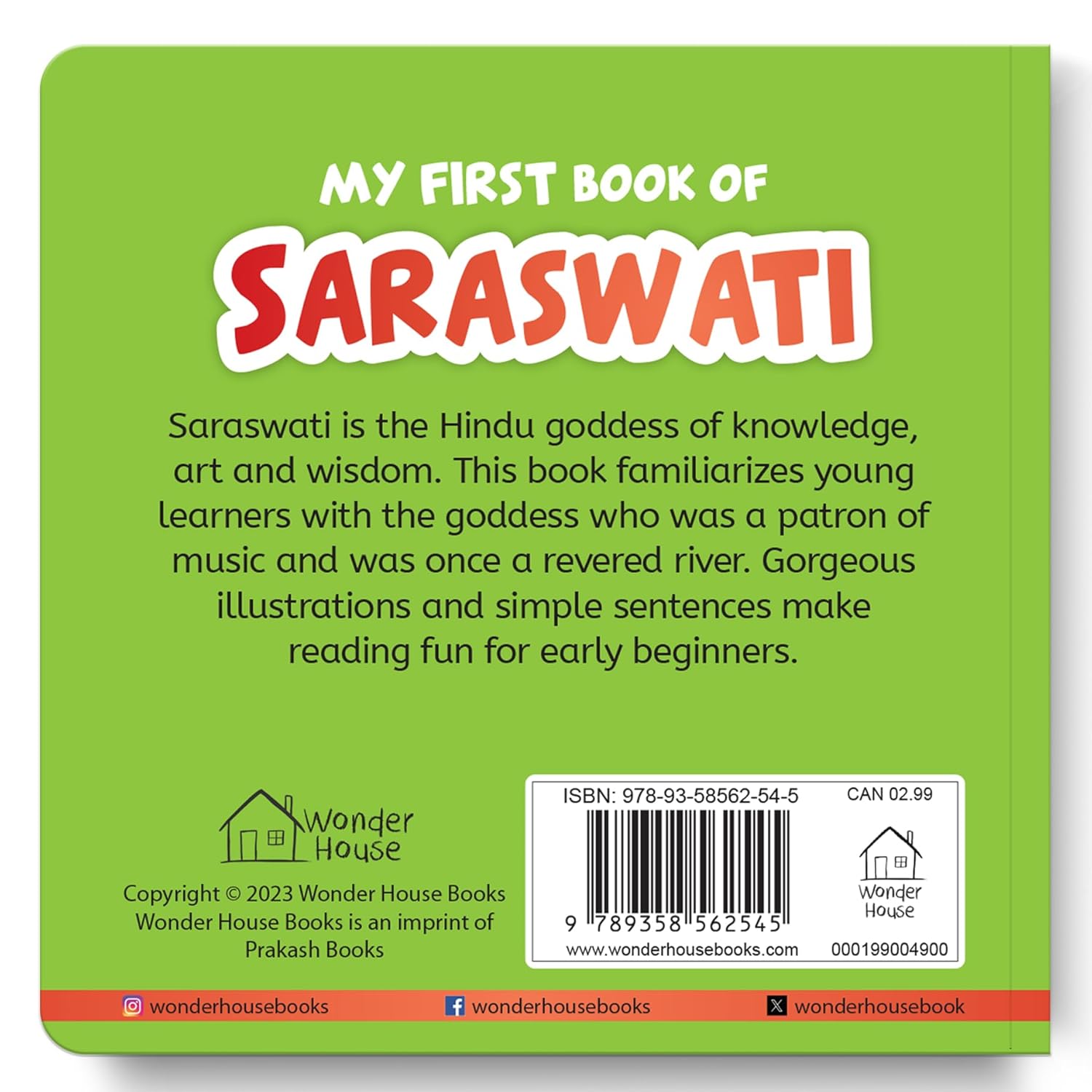 My First Book of Saraswati – Illustrated Board Book for Kids