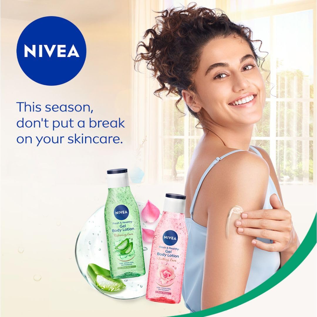 NIVEA Aloe Vera Gel Body lotion 75 ml For 24H hydration, refreshed skin feeling, healthy looking skin