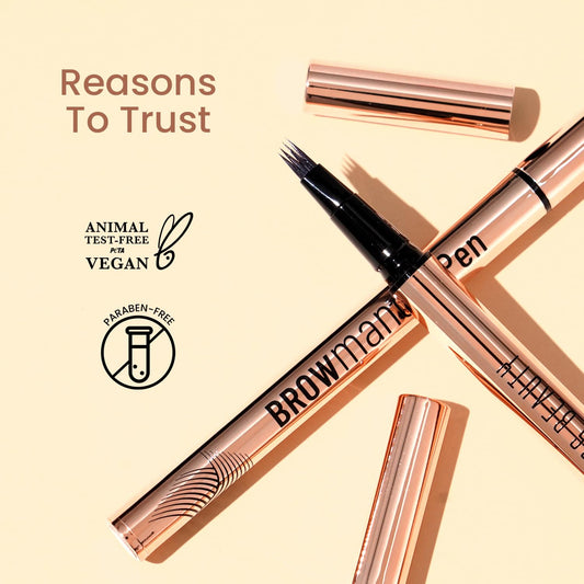 Swiss Beauty BROWmance Pen | Fills In Sparse Hair | 8-Hour Stay | Waterproof | Shade- 01 Light Brown | 1ml