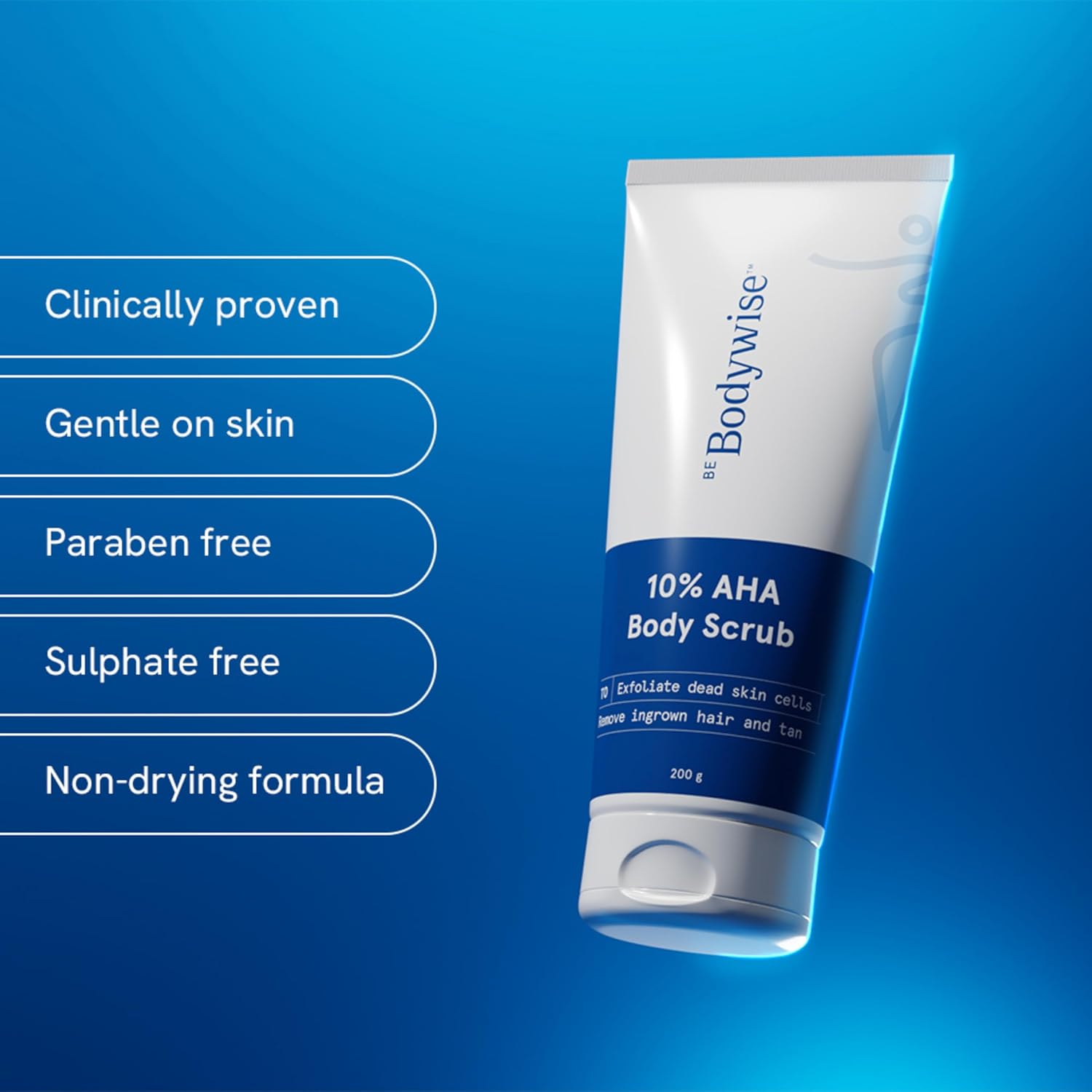 BeBodywise 10% AHA Lactic Acid Body Scrub - 200 gm