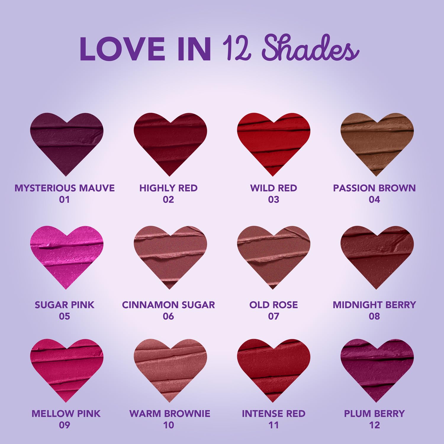 Blue Heaven Love Capsule Powder Matte Lipstick Infused With Vitamin E & Castor Oil for Intense Hydration| High Color Payoff| Matte Finish| Long Lasting Lipstick for women |Midnight Berry, 4gm