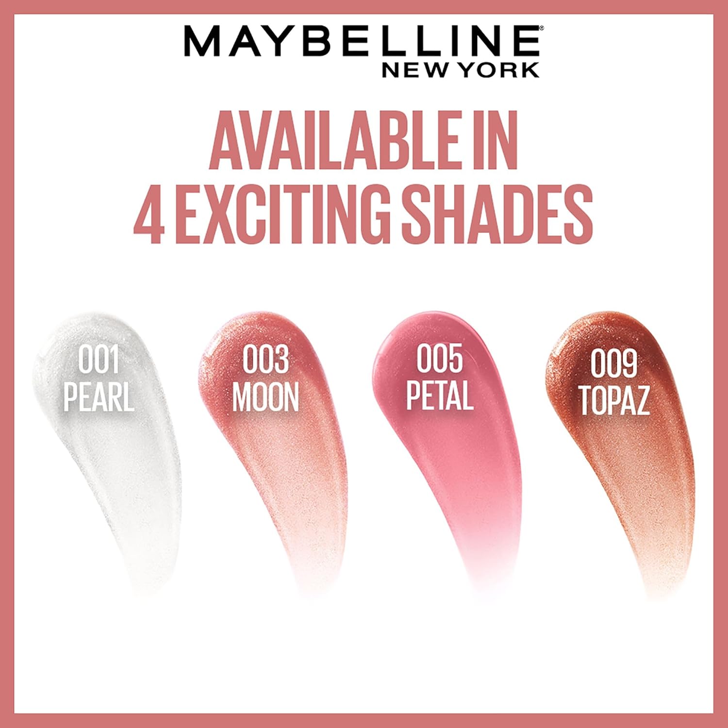 Maybelline New York Smooth And Non-sticky Lifter Gloss - Petal | Tinted Lip Gloss With Hyaluronic Acid for Hydrated & Plump Lips | Non-Sticky application | Long-lasting Fuller & Lifted Look | 5.4ml