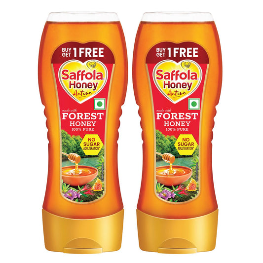 Saffola Honey Active, 700g (350g x 2), Made with Sundarban Forest Honey, 100% Pure Honey, No sugar adulteration, Natural Immunity booster