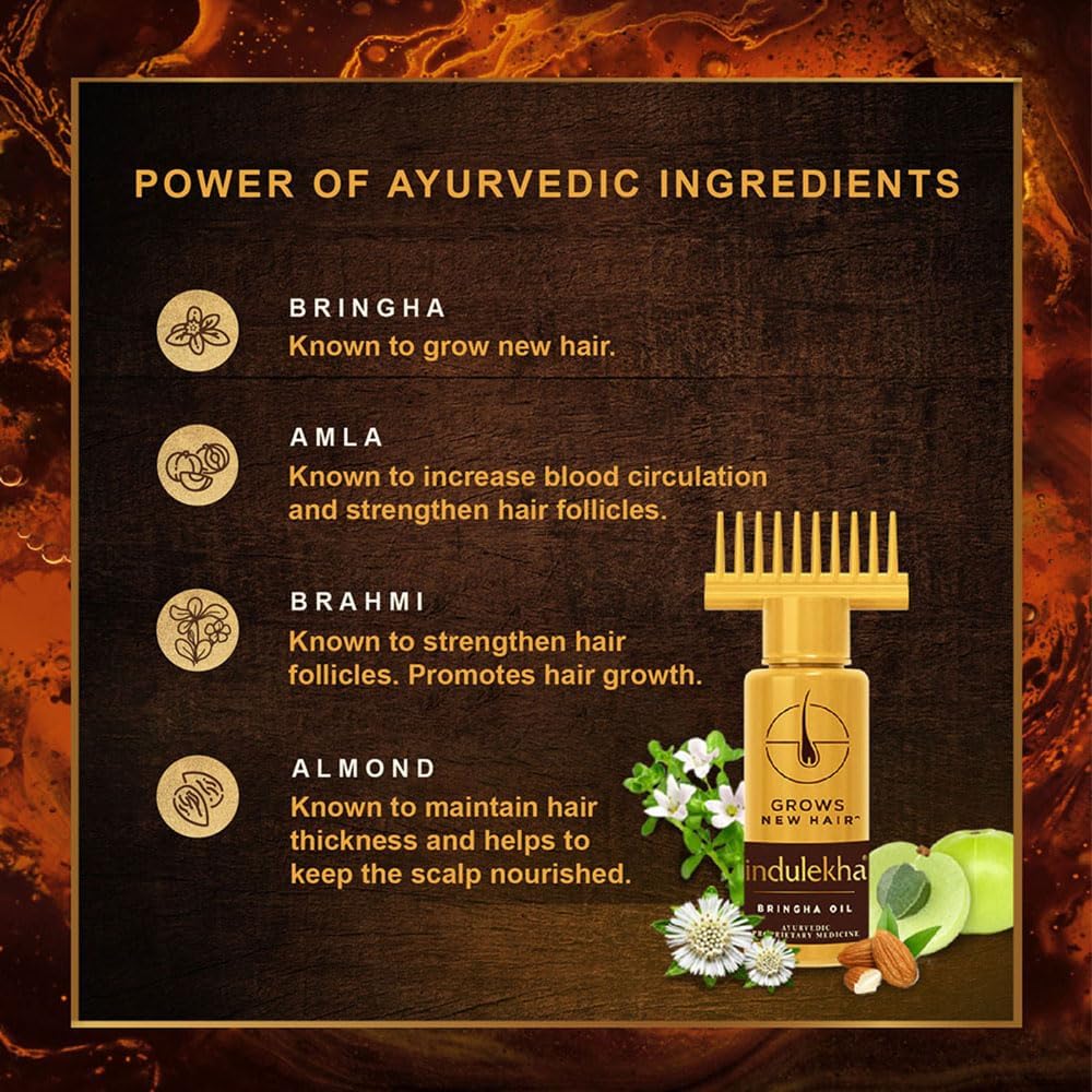Indulekha Bringha Ayurvedic Hair Oil 22 ml|| (Pack Of 2)