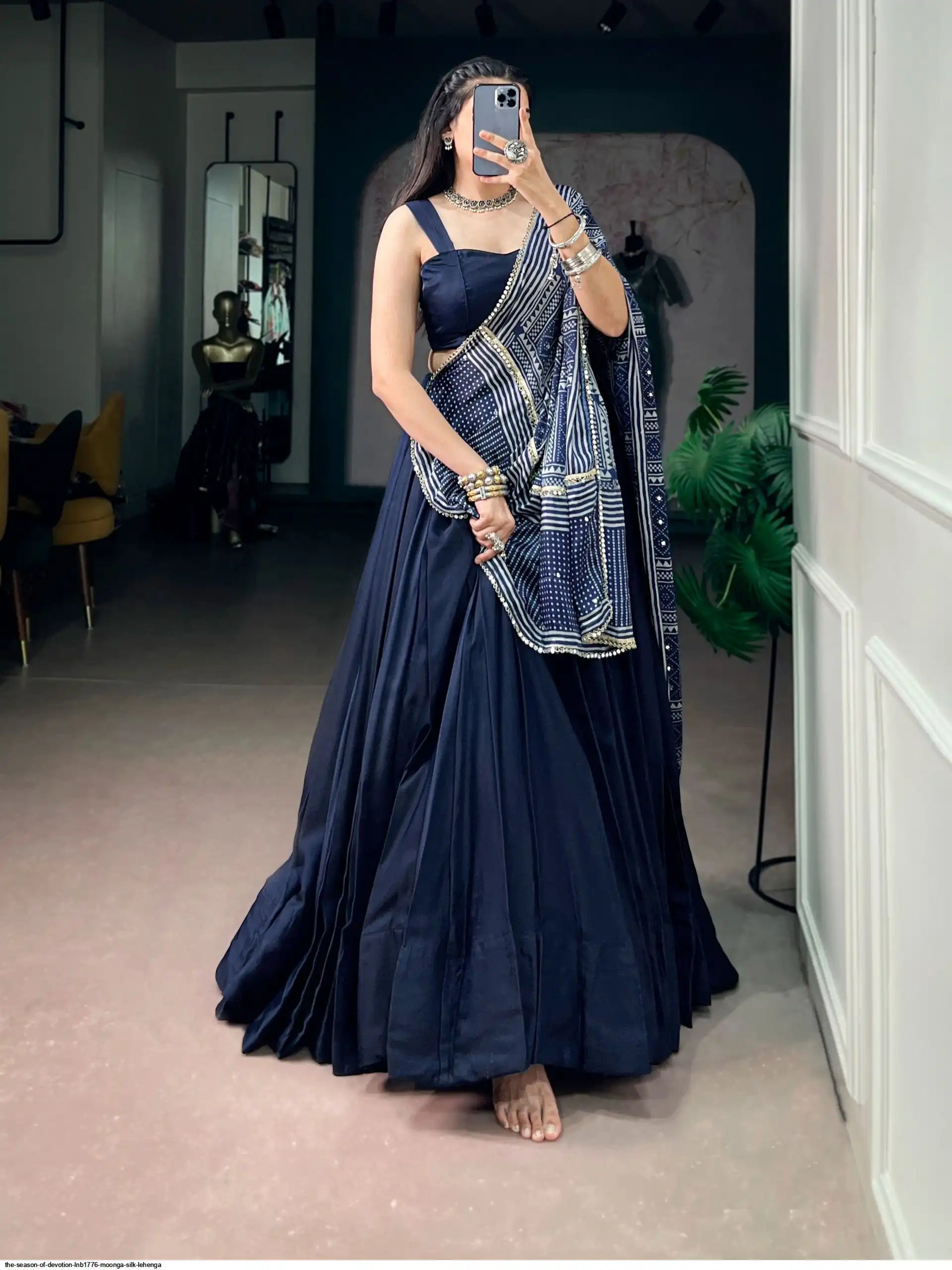 THE SEASON OF DEVOTION LNB1776 MOONGA SILK LEHENGA