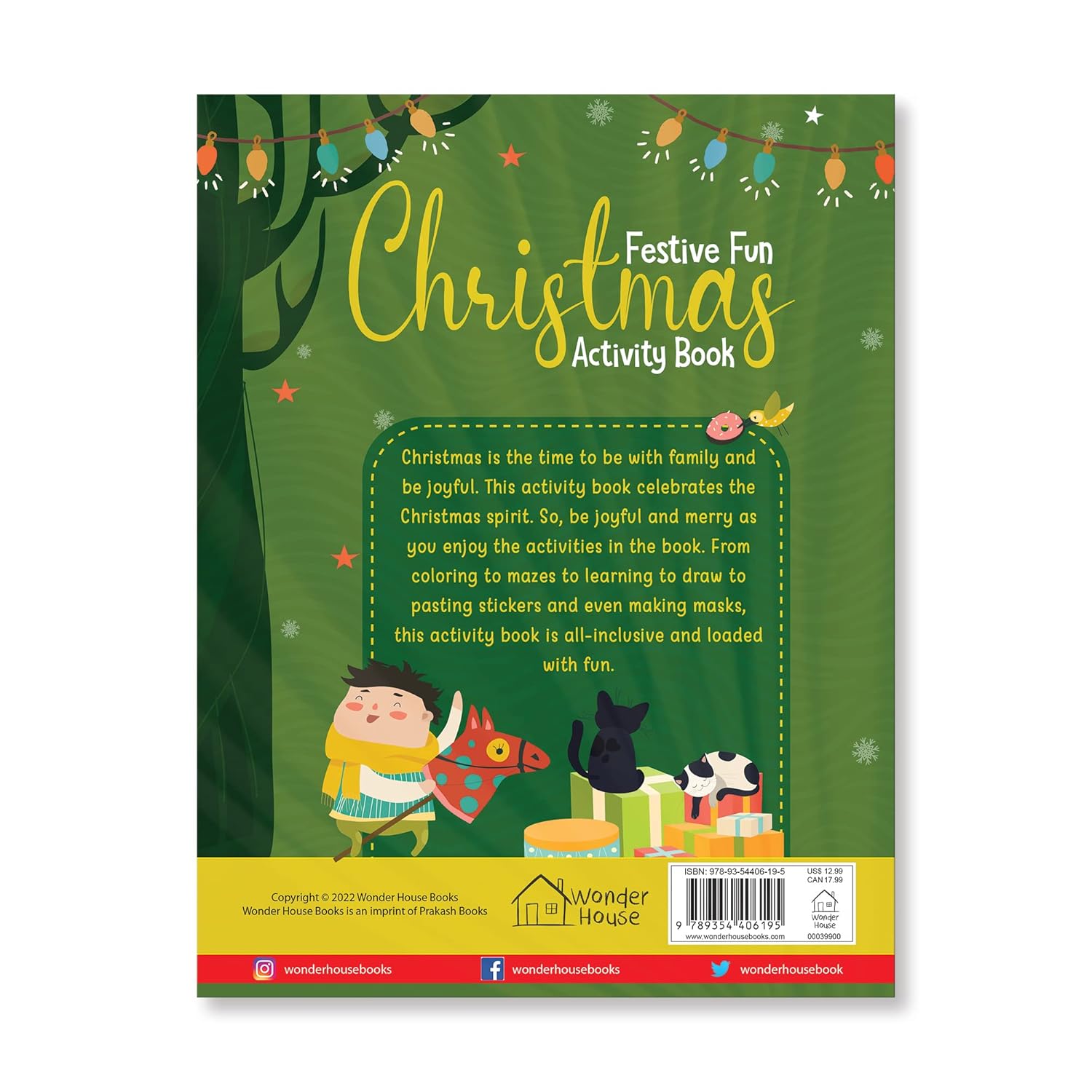 Christmas Activity Book for Children – Festive Fun Puzzles, Coloring, Mazes & More - Paperback