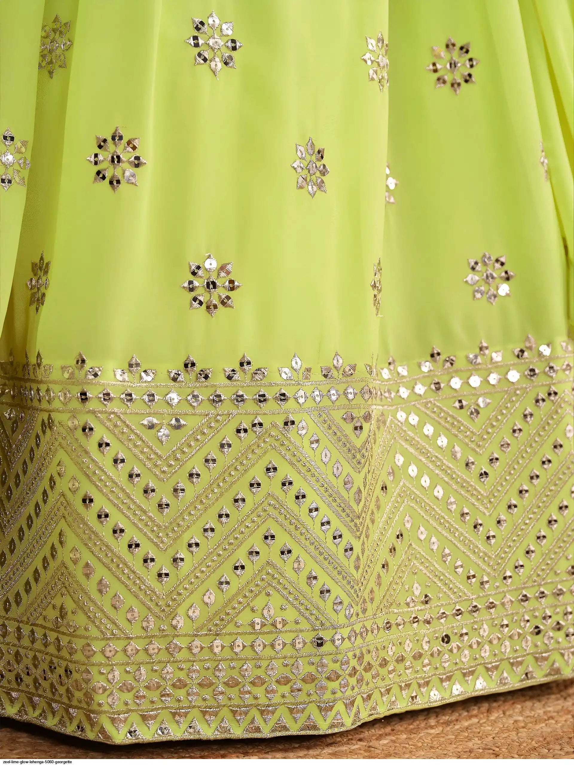 ZEEL LIME GLOW LEHENGA 5060 GEORGETTE