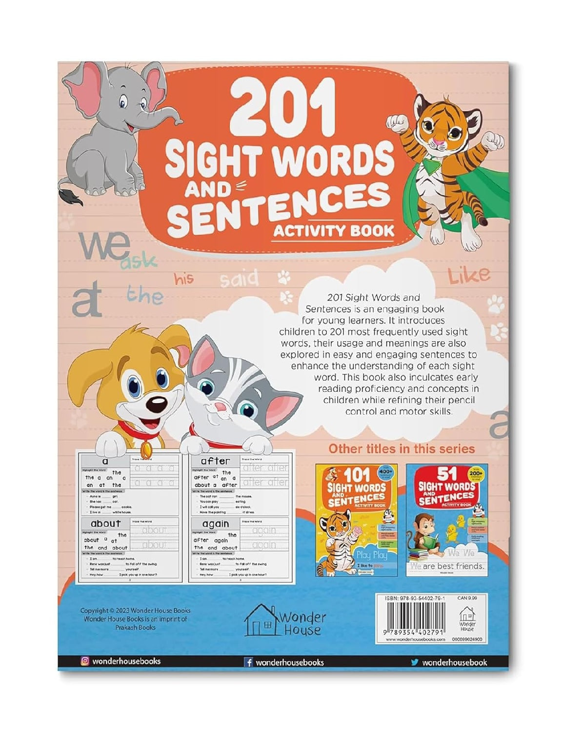 201 Sight Words and Sentences: Activity Book for Children | Paperback