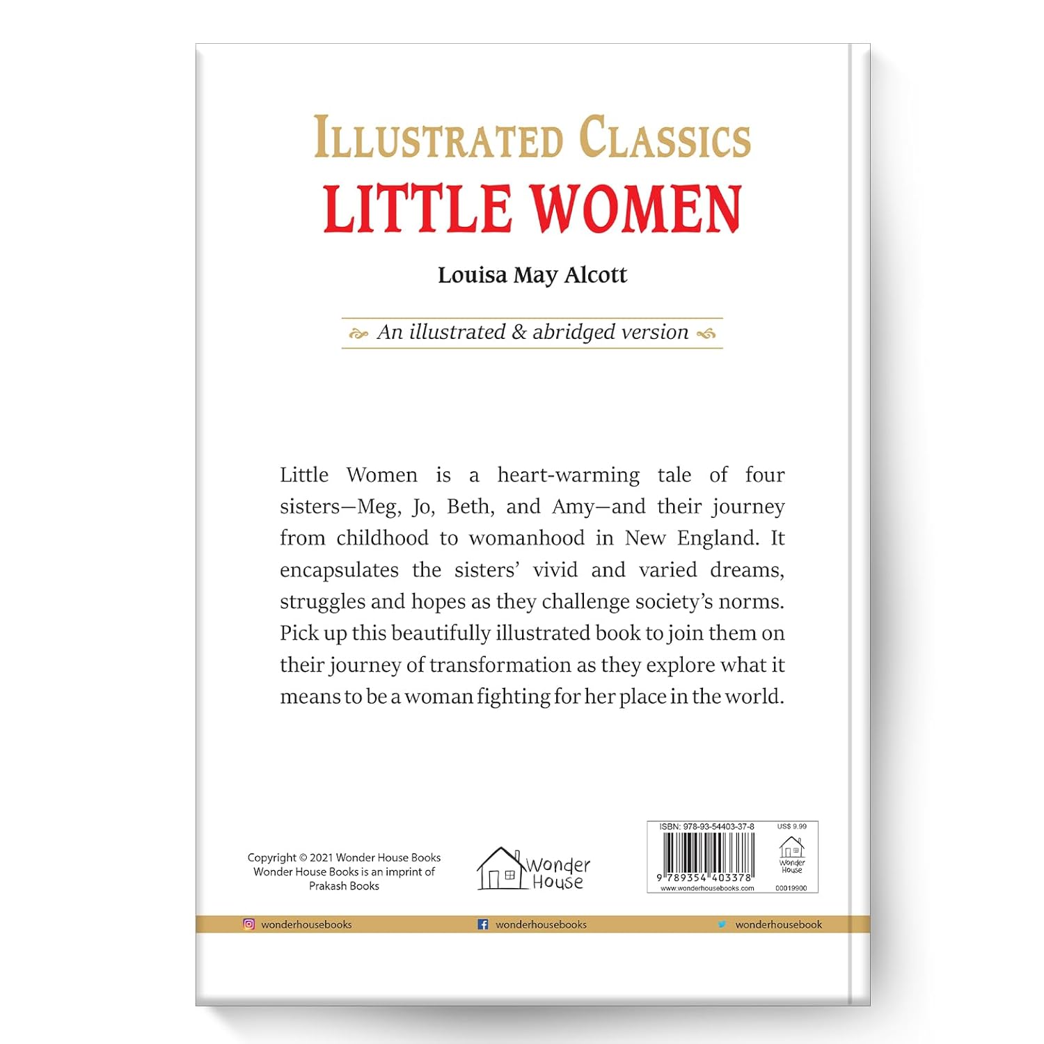 Little Women : Illustrated Abridged Children Classic English Novel with Review Questions (Hardback)  Book