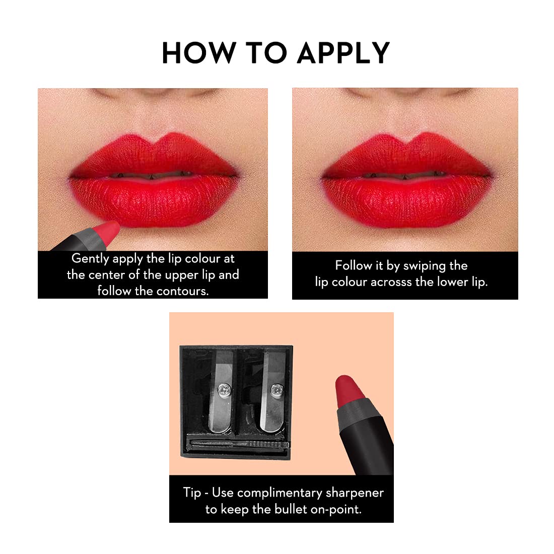 SUGAR Cosmetics Matte as Hell Crayon Lipsticks for Women | Lasts Up To 8+ Hours | Lip Crayon with Sharpener | 2.8gm - 11 Elle Woods