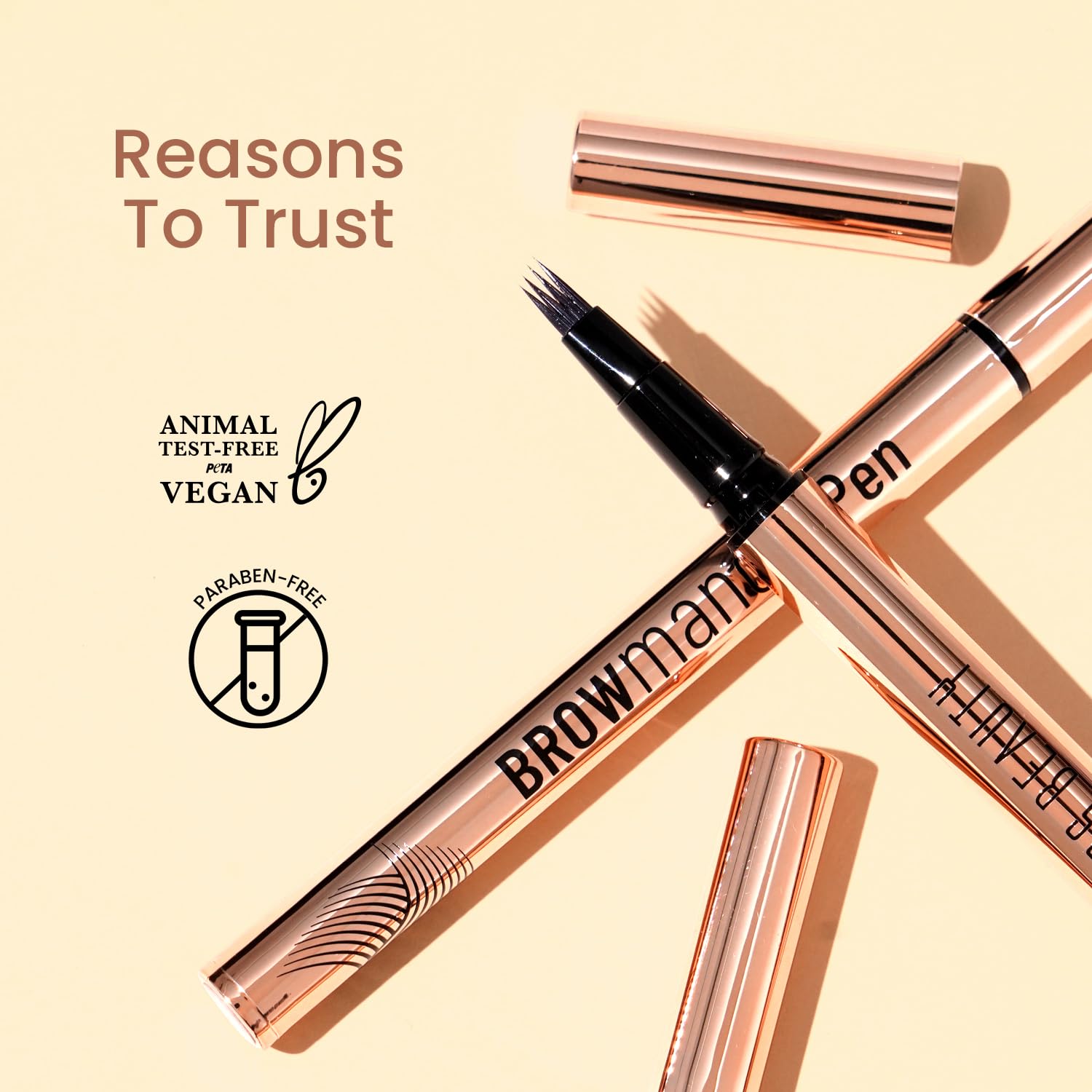 Swiss Beauty BROWmance Pen | Fills In Sparse Hair | 8-Hour Stay | Waterproof | Shade- 03 Dark Brown | 1ml