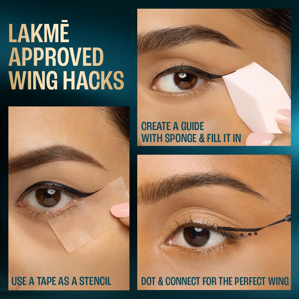 LAKME 9to5 Eyeconic Waterproof Liquid Eyeliner, Intense Black, 4.5 ml