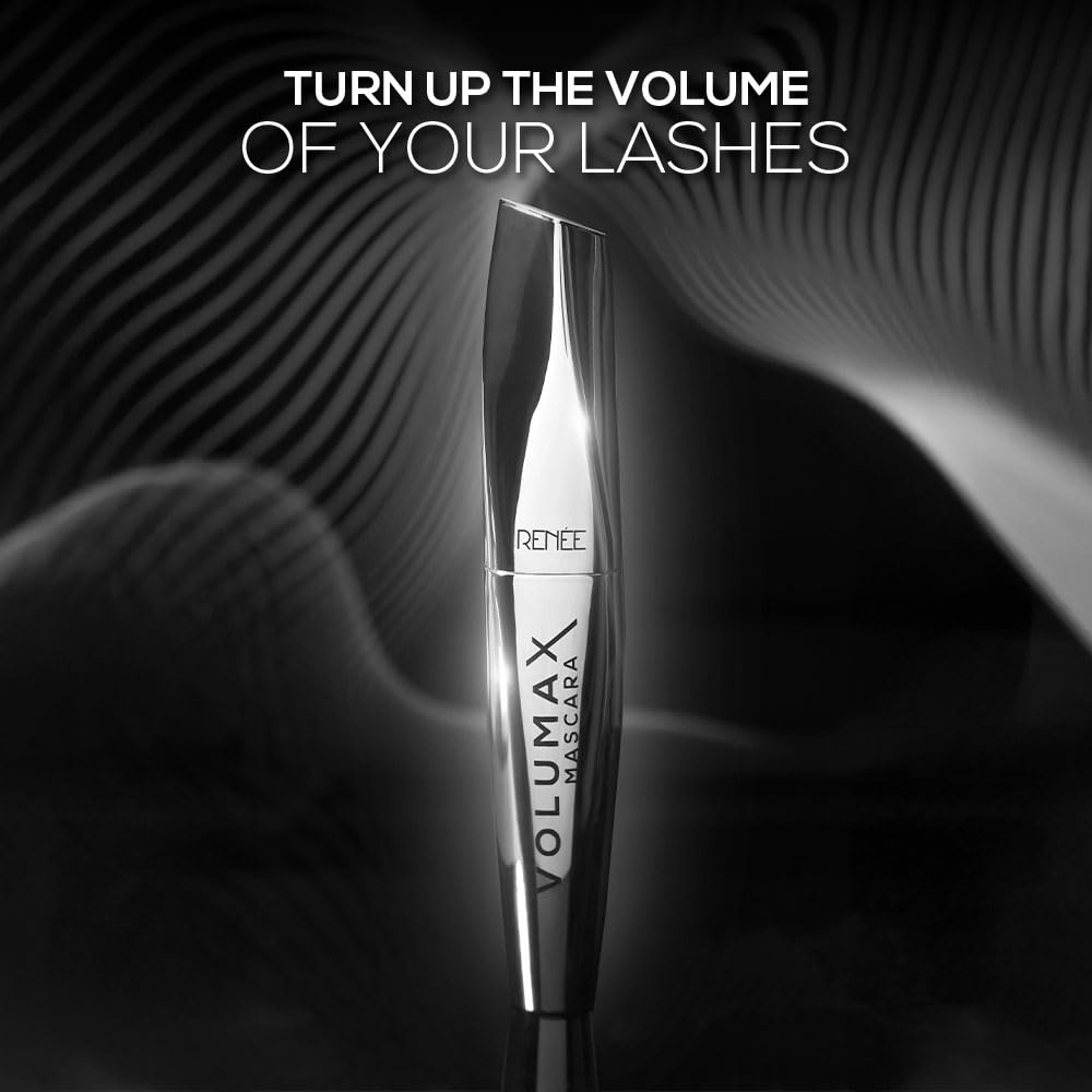 RENEE Volumax Mascara Black 10ml | Quick Dry, Waterproof, Long Lasting Weightless Formula | Volumizes, Lengthens & Conditions the Lashes With Intense Color | 360 - Degree