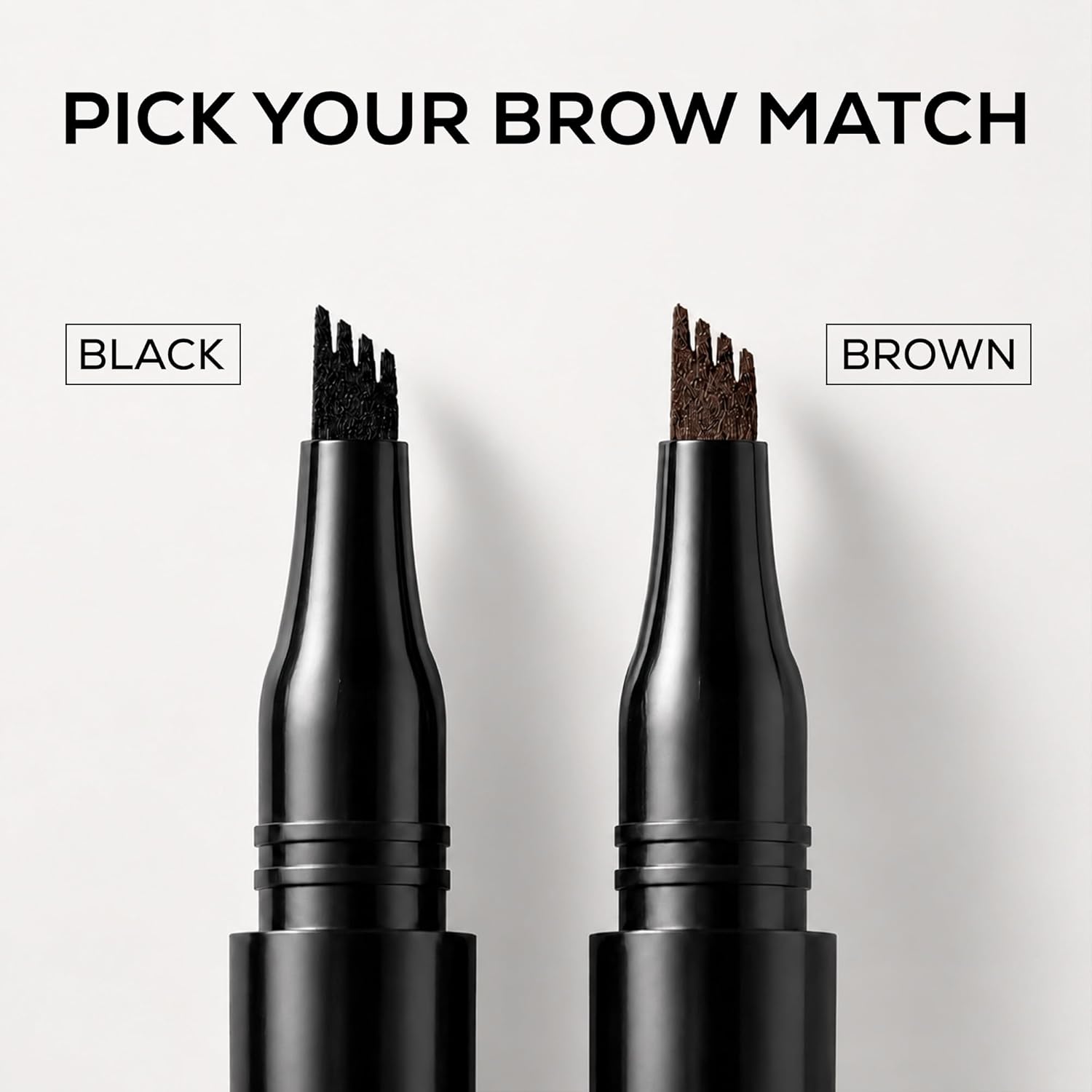 RENEE Browfill Eyebrow Pen - Black | Waterproof & Smudge-Proof | One Swipe Application | Micro Precision | Natural & Long-Lasting Finish | For Denser & Fuller Eyebrows | Easy to Use | Cruelty-Free