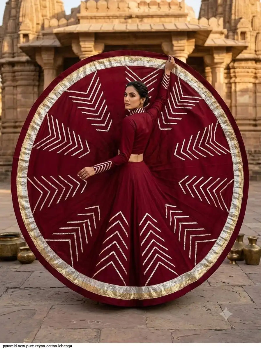 PYRAMID NEW PURE REYON COTTON LEHENGA 2