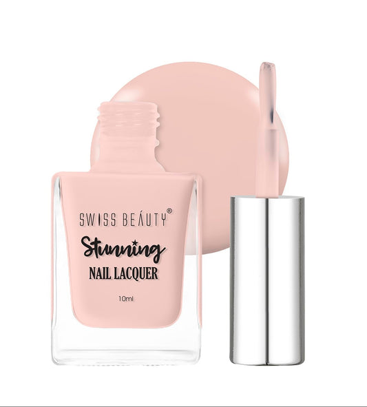 SWISS BEAUTY Stunning Matte Finish Nail Lacquer | Chip Resistant, Quick Drying Nail Paint | Highly Pigmented With High Shine Nail Polish | Shade - Giza Sand, 10ml