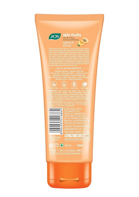 Joy Apricot & Walnut Face & Body Scrub for Blackheads Removal (200gm)