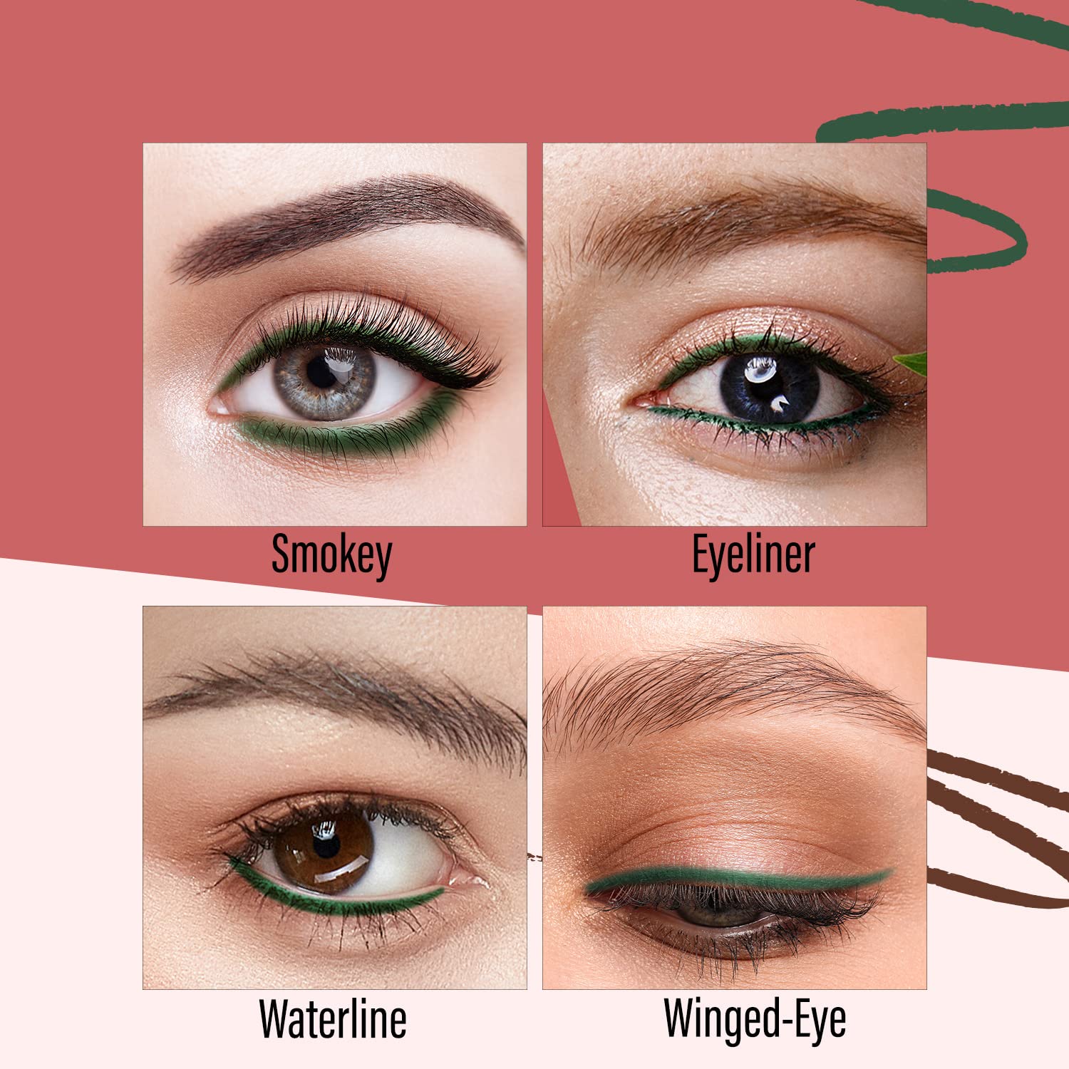 FACESCANADA Magneteyes Color Kajal Pencil - Green Appreciation 02, 0.30G
