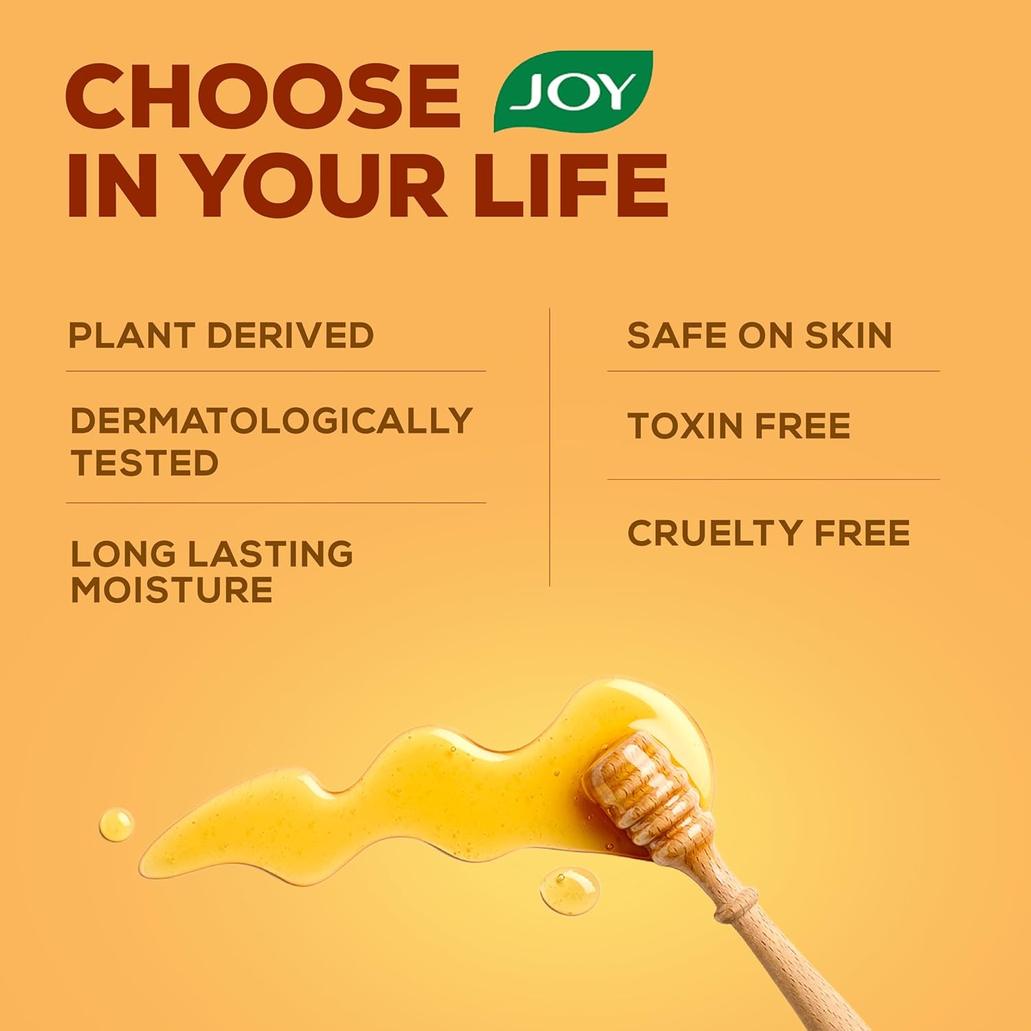 Joy Honey & Almonds Deep Nourishing Moisturizer for Dry Skin | Skin Cream for Face, Hands & Body | Contains Natural Sunscreen for Glowing Skin | Retains Natural Moisture Balance, 500ml