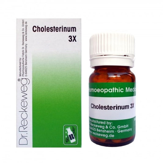 Dr Reckeweg Cholesterinum 3X Trituration 20gm for high cholesterol relieves pain vomiting nausea
